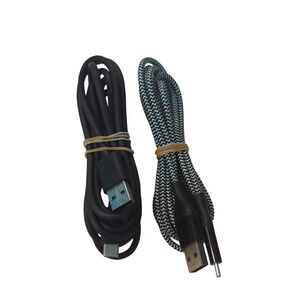USB to USB-C Charging/Data Cables - Black & Black/White Braided